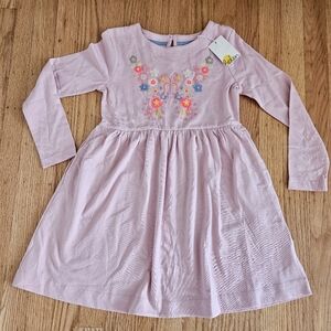 NWT Mini Boden Butterfly/Floral Jersey Dress 6-7Y